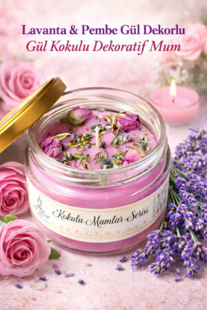Pembe Düşler Gül Kokulu Mum 300 gr