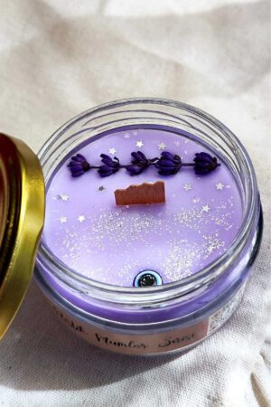 Nazar Tılsımı Lavanta Kokulu Soya Mum 300 gr
