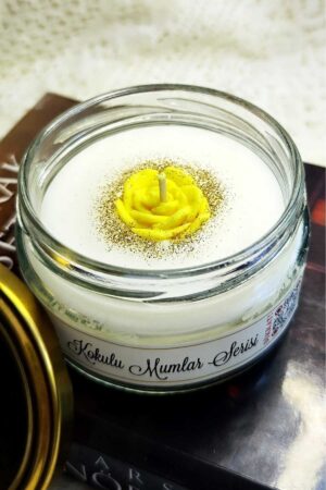 Sarı Papatya Vanilya - Limon Kokulu Soya Mum