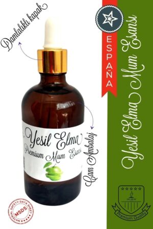 Premium Mum & Buhurdanlık Esansı Yeşil Elma 100 ml
